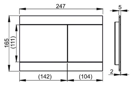 Кнопка смыва AlcaPlast Flat FUN хром матовый
