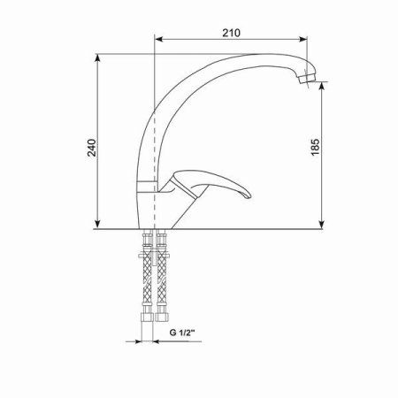 Смеситель для кухонной мойки MIXLINE ML-GS02 (526185)