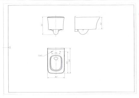 Унитаз подвесной ARROW AHB2156 белый / крышка PG024-HUA