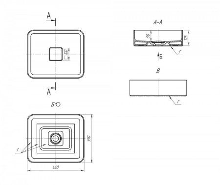 Мебельная раковина La Tezza Джой 641945 46 белый