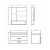 Тумба-умывальник COMFORTY Comforty Никосия 70П дуб темный с раковиной Como 70
