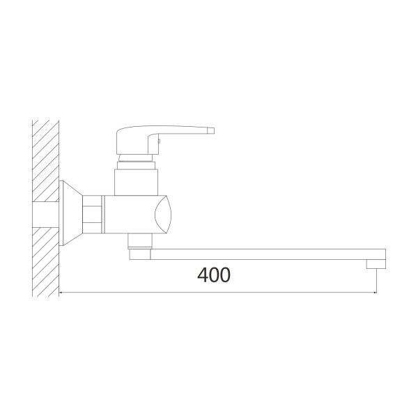 Смеситель для ванны универсальный Shevanik S5QD07GY2TRW, Оружейная сталь