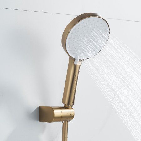 Смеситель для душевой кабины однорычажный  Shevanik S4716G, Золотой сатин