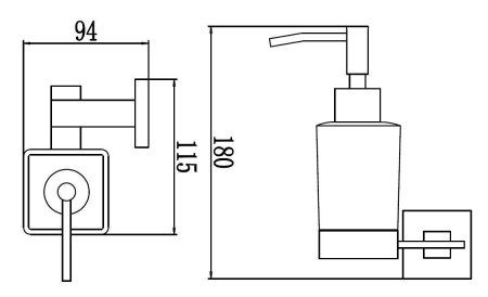 Дозатор для жидкого мыла с настенным держателем Savol 65а (S-06531A)