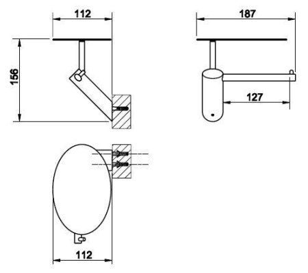 Держатель туалетной бумаги Gessi Ovale 25649.031 хром