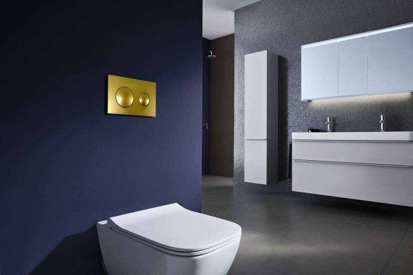 Кнопка смыва Azario 24.8х2.9х16 , пластик, цвет Золото (AZ-8200-0014)