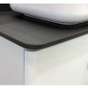 Тумба-умывальник COMFORTY "Амстердам-75" белая с черной матовой столешницей с раковиной COMFORTY T-Y9378