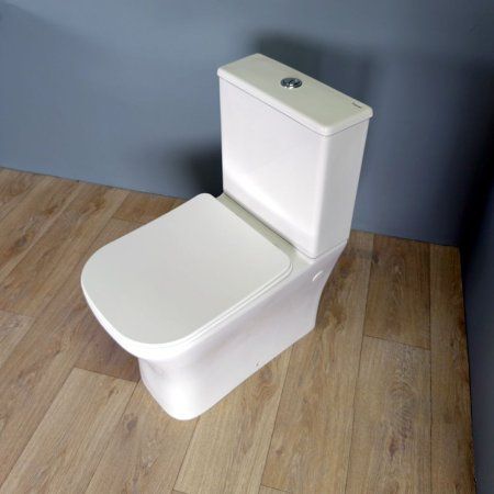 Унитаз напольный Teymi Helmi Pro безободковый, сиденье микролифт T40305