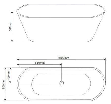 Акриловая ванна Grossman GR-1502 180х80