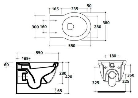 Унитаз подвесной Galassia Ethos 8439