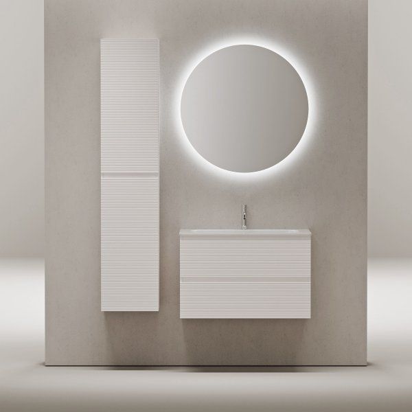 Тумба подвесная SANCOS Folk 790х445х500, c двумя ящиками оснащенными доводчиками, Bianco, FL80W