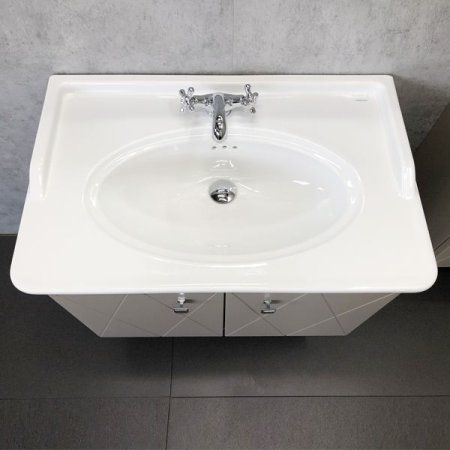 Тумба-умывальник COMFORTY "Кремона-80" латте с раковиной 50180