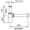 Сифон Clever 90755 для раковины, хром