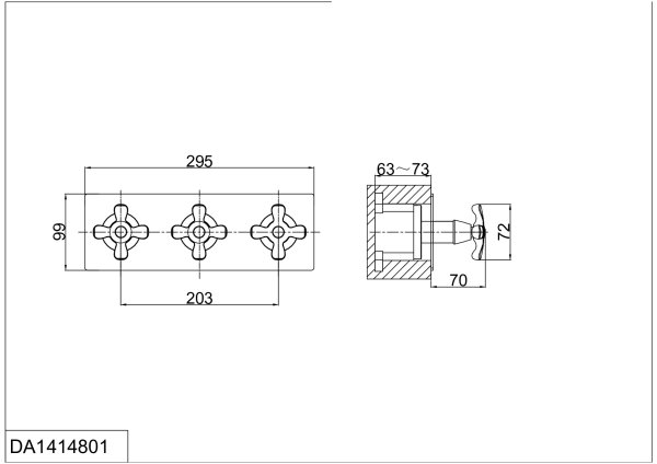 Смеситель для ванны встраиваемый DK Hessen Lorsch (DA1414801)