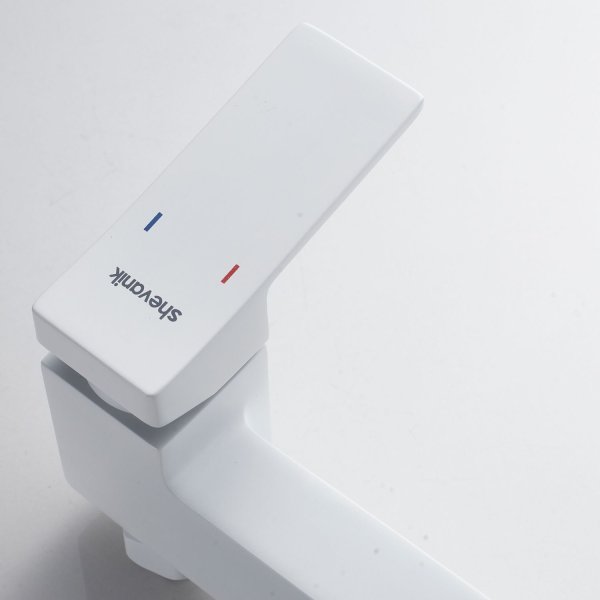 Смеситель для ванны однорычажный  Shevanik S4002C, Белый