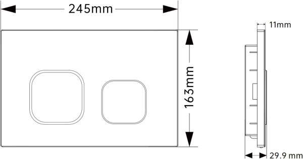 Клавиша смыва Allen Brau EVO O 9.2EV02.GR графит