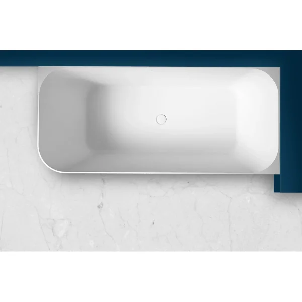 Ванна из литьевого мрамора Abber Stein AS9621-1.7 170x75 см R, белый матовый