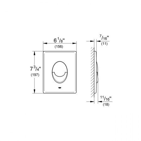 Кнопка смыва Grohe Skate Air 38505A00 темный графит глянец