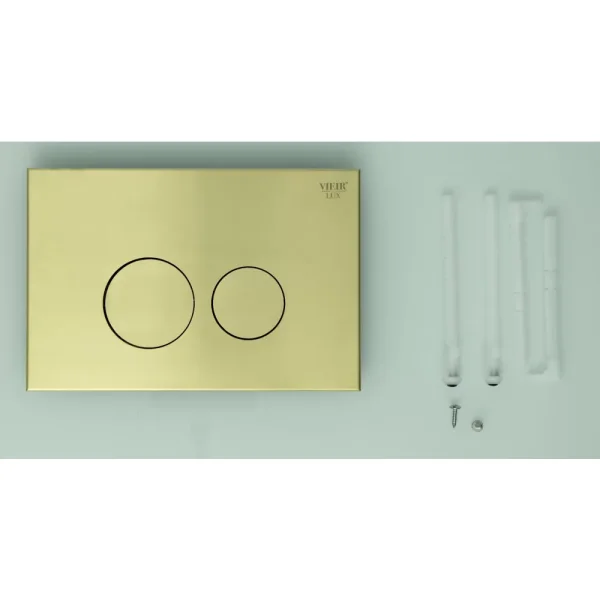 Клавиша для инсталляции из металла, матовое золото с круглыми кнопками VRQ77-1S от бренда Vieir