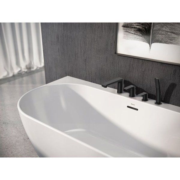 Смеситель Ravak Flat FL 026.20 X070176 для ванны черный матовый