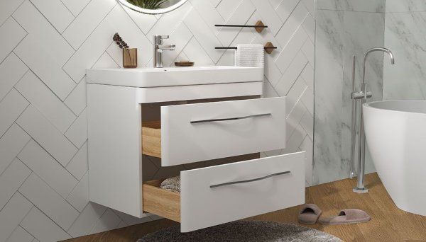 Тумба подвесная Velvex Jill 80, белый матовый (tp.JIL.9595.80.2Y белый матовый)