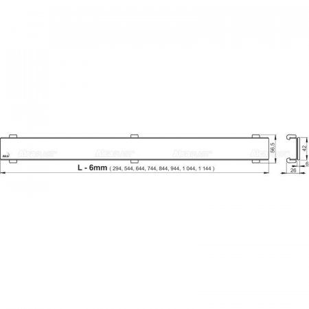 Душевой лоток AlcaPlast APZ1106-650 650 прямой выпуск, низкий