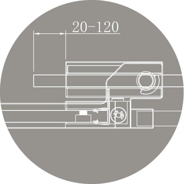 Душевая дверь в нишу Cezares Slider SLIDER-B-1-90/100-C-Cr прозрачное стекло