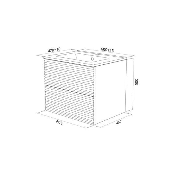 Тумба с умывальником подвесная IDDIS Bild 60 см, белый (BIXML6LA0WBB0iYO95GXK)