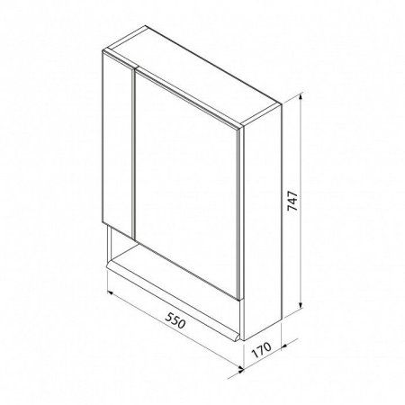 Зеркало-шкаф IDDIS Carlow 55 (CAUQR5GT50EG0iOP99GK)