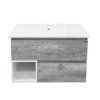 Тумба-умывальник COMFORTY "Турин-75" дуб бежевый с раковиной COMFORTY 75E