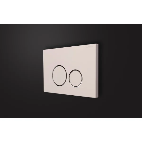 Кнопка смыва Charus Spazio FP.330.12.01 для инсталляции, белый матовый/хром/белый матовый