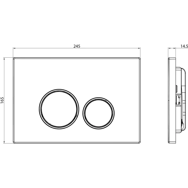 Кнопка смыва Charus Spazio FP.330.11.01 для инсталляции, белый глянец/хром/белый глянец