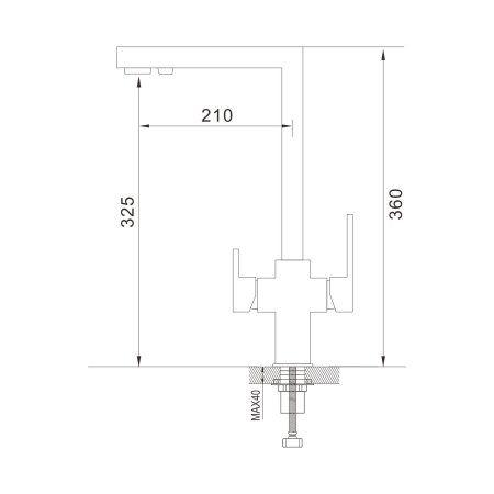Смеситель для кухни Shevanik S1JR48QLH, Черный