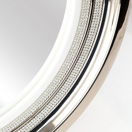 Зеркало Migliore Dubai 28449 69 белый, декор платина, swarovski