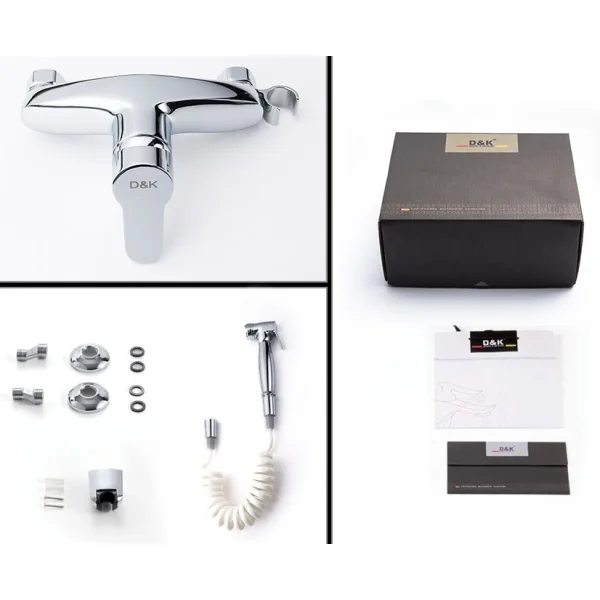 Гигиенический душ D&K Rhein.Marx DA1394541 со смесителем, хром