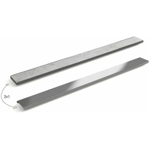 Душевой трап (лоток) PlastBrno Design 4 SZA4550 54,3 см, с решеткой, 2 в 1 под плитку, нержавеющая сталь