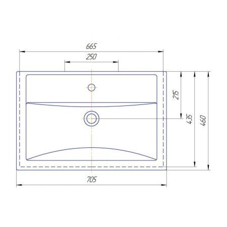 Мебельная раковина ASB-Woodline Фостер 16697 70