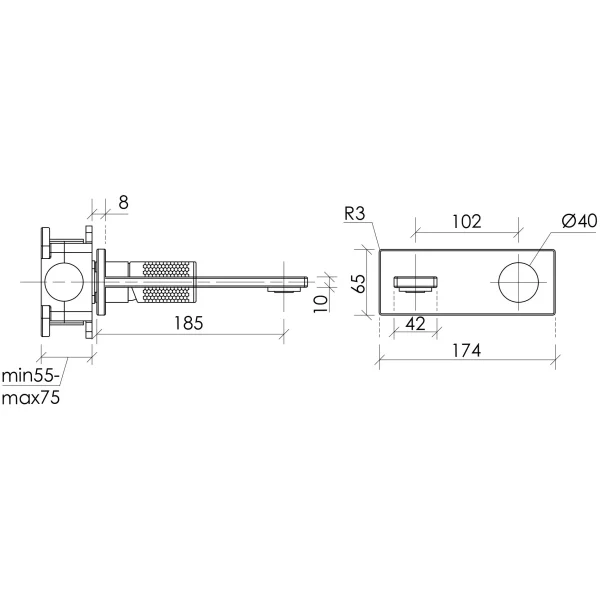 Смеситель для раковины Sancos Nexus SC9013BN встраиваемый, никель