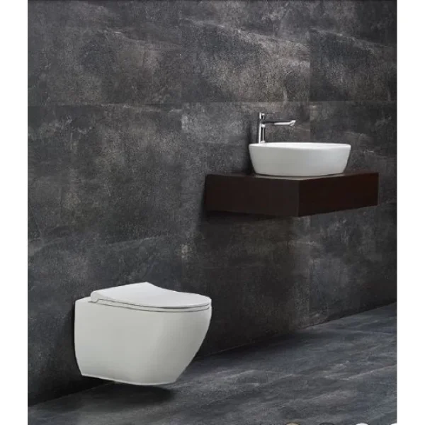 Унитаз подвесной beWash Bogen 88303601 безободковый, с функцией биде, с сиденьем микролифт, белый