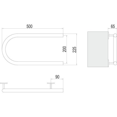 Полотенцесушитель электрический Terminus П-обр 50х20 4620768883934, хром