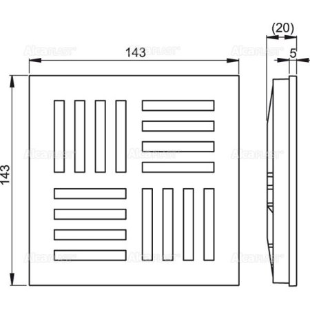 Решетка AlcaPlast MPV007 серый