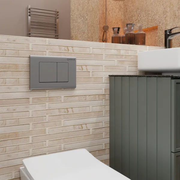 Кнопка смыва Charus Minimalista FP.310.46.01 для инсталляции, матовый хром