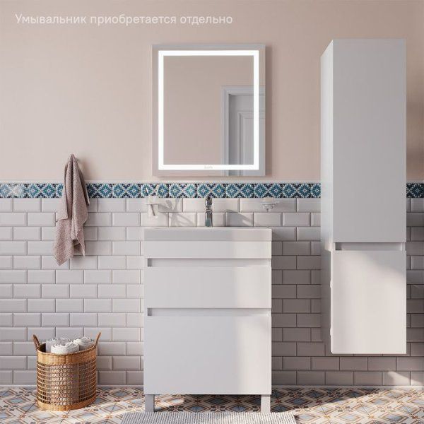 Тумба напольная с ящиками, белая, 60 см, Zodiac, IDDIS, ZOD6CBFi95 подходит ум. 3506000i28