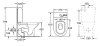 Унитаз компакт Orans WM9902 P-trap / Geberit/ Rimless / floor fixing kit (625x365x810)