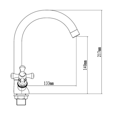 Смеситель для раковины VODA "Laguna" (LGN26L)