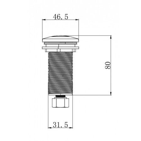 Пневмокнопка Milacio MC.032.MB, черный матовый