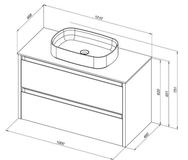 Тумба под раковину Allen Brau Fantasy 100 1.11003.WM 2.0 белый матовый