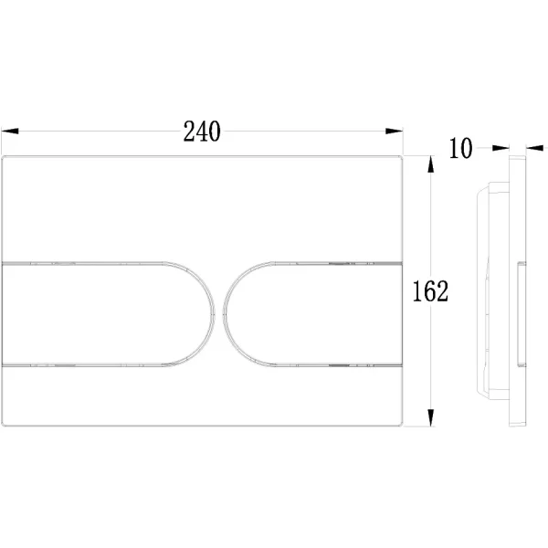 Кнопка смыва Veconi Flush V6 FLV6-B для инсталляции, черный матовый