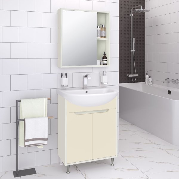 Зеркальный шкаф Runo Эко 52 БЕЛЫЙ (00-00004681)