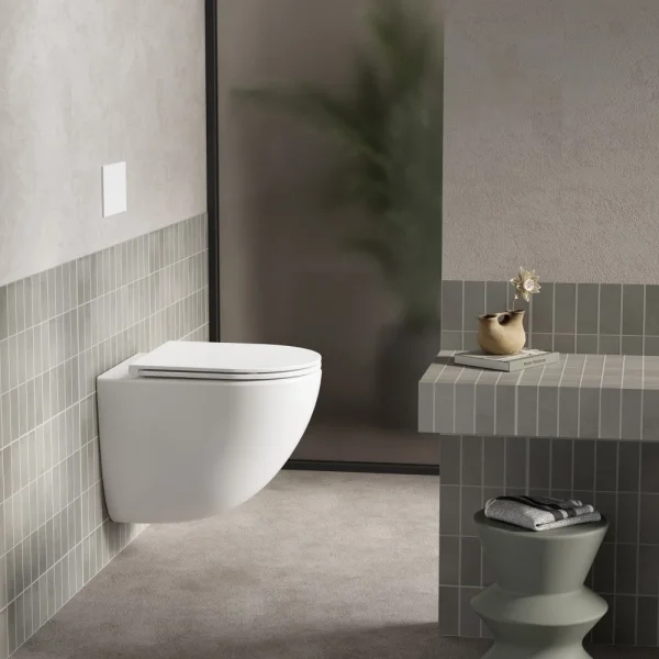 Унитаз подвесной Abber Bequem AC1131TC безободковый, торнадо, с сиденьем микролифт, белый